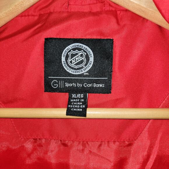 Chicago Blackhawks NHL Red Quilted Puffer Vest Mens XL Carl Banks - Picture 2 of 7